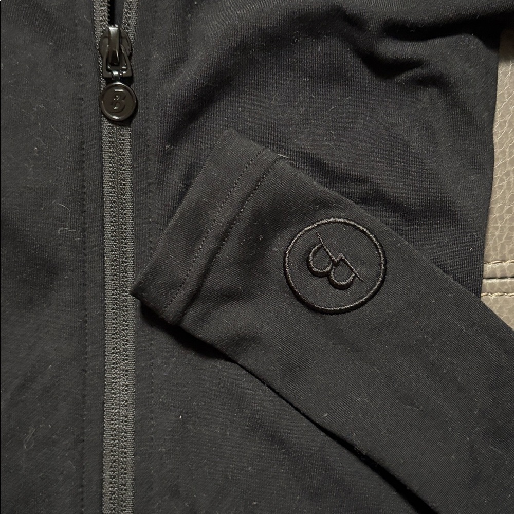 Women's Midnight Black Zip-Up Hoodie - Picture 7 of 7
